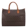 Bolsa Jorge Biscgoff Feminina  Shopping Monograma Marrom Caramelo Amêndoa
