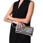 Bolsa Jorge Bischoff Clutch Feminina Matelassê Grafite Couro