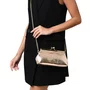 Bolsa Jorge Bischoff Clutch Feminina Ouro Couro - Pequena