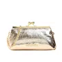 Bolsa Jorge Bischoff Clutch Feminina Ouro Couro - Pequena