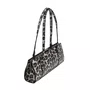 Bolsa Jorge Bischoff Feminina Baguete Onça Preto E Branco Couro - Pequena