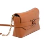 Bolsa Jorge Bischoff Feminina Clutch Amendoa Couro