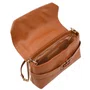 Bolsa Jorge Bischoff Feminina Clutch Amendoa Couro