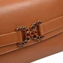 Bolsa Jorge Bischoff Feminina Clutch Amendoa Couro