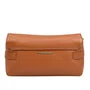 Bolsa Jorge Bischoff Feminina Clutch Amendoa Couro