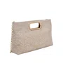 Bolsa Jorge Bischoff Feminina Clutch Off White Couro - Média 