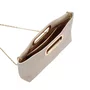 Bolsa Jorge Bischoff Feminina Clutch Off White Couro - Média 