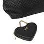 Bolsa Jorge Bischoff Feminina Grande 2 em 1 Hobo Preto Couro