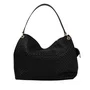 Bolsa Jorge Bischoff Feminina Grande 2 em 1 Hobo Preto Couro