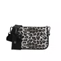 Bolsa Jorge Bischoff Feminina Infinita Transversal Onça Preto Branco Couro - Média 
