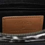 Bolsa Jorge Bischoff Feminina Infinita Transversal Onça Preto Branco Couro - Média 