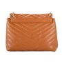 Bolsa Jorge Bischoff Feminina Matelassê Caramelo Couro