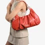 Bolsa Jorge Bischoff Feminina Ombro Laranja Lírio Couro