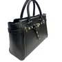 Bolsa Jorge Bischoff Feminina Preta Couro - Grande 