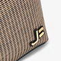 Bolsa Jorge Bischoff Feminina Ráfia Azul Marinho Couro -Grande