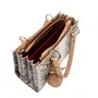 Bolsa Jorge Bischoff Feminina Tote Nude Natural Cobra Python