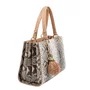 Bolsa Jorge Bischoff Feminina Tote Nude Natural Cobra Python