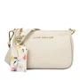 Bolsa Jorge Bischoff Feminina Transversal Infinita Florescer Off White Brulée Couro