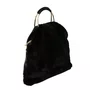 Bolsa Jorge Bischoff Feminina Transversal Preto Pêlo Couro