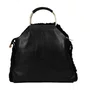 Bolsa Jorge Bischoff Feminina Transversal Preto Pêlo Couro