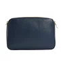 Bolsa Jorge Bischoff Feminina Tranversal Azul Marinho Couro