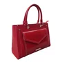 Bolsa Jorge Bischoff Feminina Vermelha Couro - Grande 