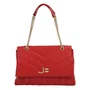 Bolsa Jorge Bischoff Feminina Vermelha Matelassê Couro - Grande 