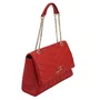 Bolsa Jorge Bischoff Feminina Vermelha Matelassê Couro - Grande 