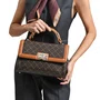 Bolsa Jorge Bischoff Feminino Satchel Marrom Monograma JB - Média 