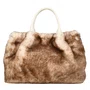 Bolsa Jorge Bischoff Tote Feminina Natural Pêlo Couro