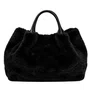 Bolsa Jorge Bischoff Tote Feminina Preto Pêlo Couro