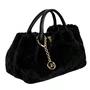 Bolsa Jorge Bischoff Tote Feminina Preto Pêlo Couro