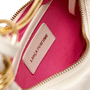Bolsa Lança Perfume Feminina Clutch Off White Couro