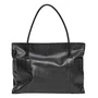 Bolsa Lança Perfume Shopping Maxi Fivela Preto Couro