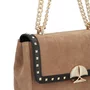 Bolsa Luiza Barcelos Femina Fendi Preto Couro Camurça Média