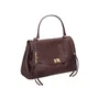 Bolsa Luiza Barcelos Feminina Café Couro - Média