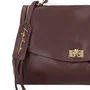 Bolsa Luiza Barcelos Feminina Café Couro - Média