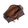 Bolsa Luiza Barcelos Feminina Café Couro - Média