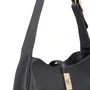 Bolsa Luiza Barcelos Feminina Preta Couro - Média