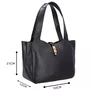 Bolsa Luiza Barcelos Feminina Preta Couro - Média