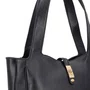 Bolsa Luiza Barcelos Feminina Preta Couro - Média