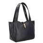 Bolsa Luiza Barcelos Feminina Preta Couro - Média