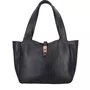 Bolsa Luiza Barcelos Feminina Preta Couro - Média