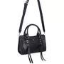 Bolsa Luiza Barcelos Feminina Preta Couro - Pequena
