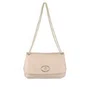Bolsa Luz da Lua Feminina Bege Couro - Pequena