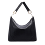 Bolsa Luz da Lua Feminina Hobo Extra Grande Preto Couro