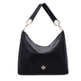 Bolsa Luz da Lua Feminina Hobo Extra Grande Preto Couro