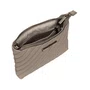 Bolsa Santa Lolla Feminina Clutch Cinza Pequena Matelassê Transversal