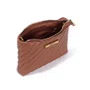 Bolsa Santa Lolla Feminina Clutch Marrom Pequena Matelassê Transversal