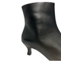 Bota Berti Maria Feminina Salto Fino Preto Couro